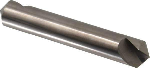 Hertel - 1/2" Head Diam, 1/2" Shank Diam, 1 Flute 110° Solid Carbide Countersink - 3" OAL, Straight Shank - Apex Tool & Supply