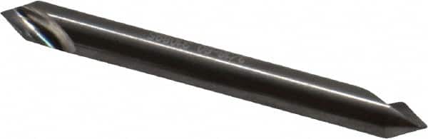 Hertel - 3/16" Head Diam, 3/16" Shank Diam, 1 Flute 60° Solid Carbide Countersink - Apex Tool & Supply