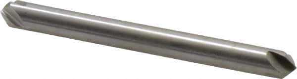 Hertel - 3/16" Head Diam, 3/16" Shank Diam, 4 Flute 90° High Speed Steel Countersink - 1-7/8" OAL, Straight Shank - Apex Tool & Supply