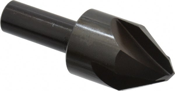 Hertel - 1" Head Diam, 1/2" Shank Diam, 4 Flute 60° High Speed Steel Countersink - Apex Tool & Supply
