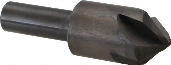 Hertel - 7/8" Head Diam, 1/2" Shank Diam, 4 Flute 90° High Speed Steel Countersink - Apex Tool & Supply
