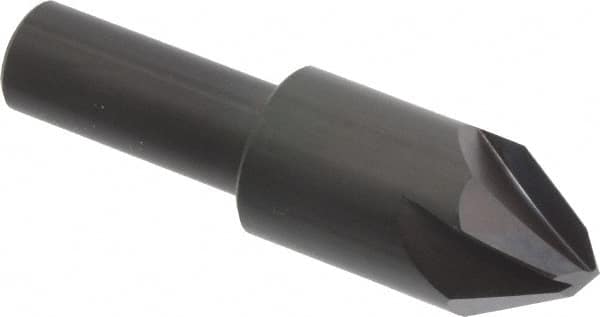 Hertel - 3/4" Head Diam, 1/2" Shank Diam, 4 Flute 60° High Speed Steel Countersink - Apex Tool & Supply