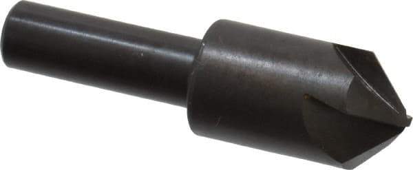 Hertel - 5/8" Head Diam, 3/8" Shank Diam, 4 Flute 90° High Speed Steel Countersink - 2-1/8" OAL, Straight Shank - Apex Tool & Supply
