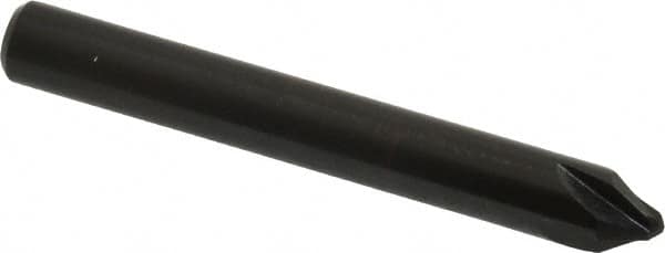 Hertel - 1/4" Head Diam, 1/4" Shank Diam, 4 Flute 60° High Speed Steel Countersink - Apex Tool & Supply