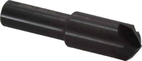 Hertel - 1/2" Head Diam, 3/8" Shank Diam, 4 Flute 110° High Speed Steel Countersink - 2-1/8" OAL, Straight Shank - Apex Tool & Supply