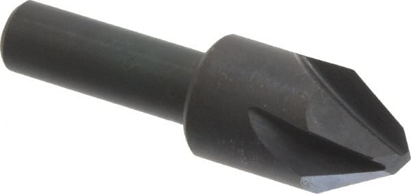 Hertel - 5/8" Head Diam, 3/8" Shank Diam, 4 Flute 60° High Speed Steel Countersink - Apex Tool & Supply