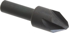 Hertel - 5/8" Head Diam, 3/8" Shank Diam, 4 Flute 60° High Speed Steel Countersink - Apex Tool & Supply