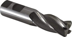 Hertel - 1", 4 Flute, Cobalt, 1/8" Corner Radius End Mill - 4-1/2" OAL, Right Hand Flute, 2" LOC, Right Hand Cut - Apex Tool & Supply