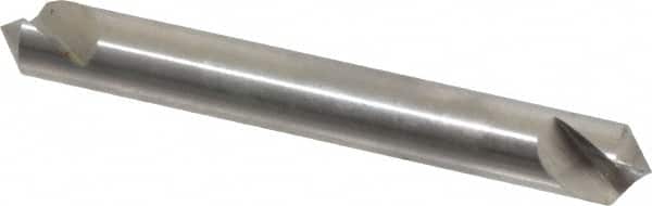 Hertel - 1/4" Head Diam, 1/4" Shank Diam, 1 Flute 100° High Speed Steel Countersink - Apex Tool & Supply