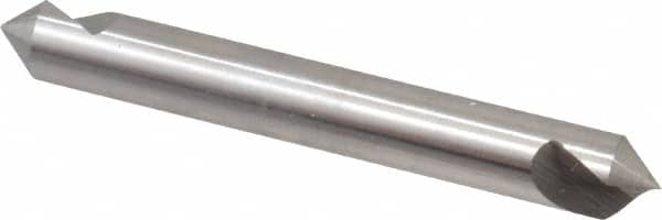 Hertel - 1/4" Head Diam, 1/4" Shank Diam, 1 Flute 82° High Speed Steel Countersink - Apex Tool & Supply
