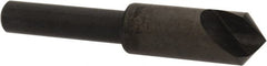 Hertel - 3/8" Head Diam, 1/4" Shank Diam, 1 Flute 100° High Speed Steel Countersink - Apex Tool & Supply