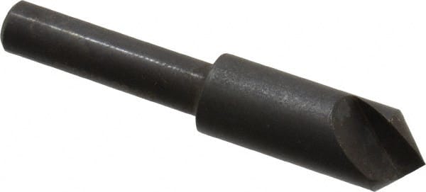 Hertel - 3/8" Head Diam, 1/4" Shank Diam, 1 Flute 90° High Speed Steel Countersink - Apex Tool & Supply