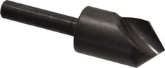Hertel - 5/8" Head Diam, 1/4" Shank Diam, 1 Flute 90° High Speed Steel Countersink - 2-1/4" OAL, Straight Shank - Apex Tool & Supply