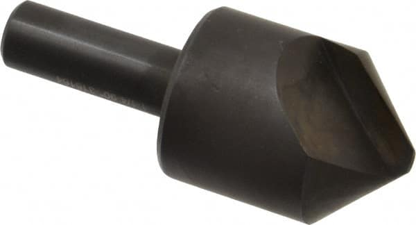 Hertel - 1-1/4" Head Diam, 1/2" Shank Diam, 1 Flute 90° High Speed Steel Countersink - Apex Tool & Supply