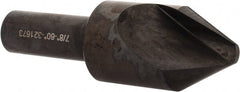 Hertel - 7/8" Head Diam, 1/2" Shank Diam, 1 Flute 60° High Speed Steel Countersink - Apex Tool & Supply