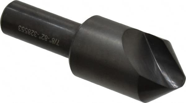 Hertel - 7/8" Head Diam, 1/2" Shank Diam, 1 Flute 82° High Speed Steel Countersink - Apex Tool & Supply