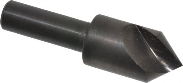 Hertel - 5/8" Head Diam, 3/8" Shank Diam, 1 Flute 82° High Speed Steel Countersink - Apex Tool & Supply