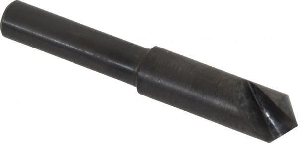 Hertel - 5/16" Head Diam, 1/4" Shank Diam, 1 Flute 100° High Speed Steel Countersink - Apex Tool & Supply
