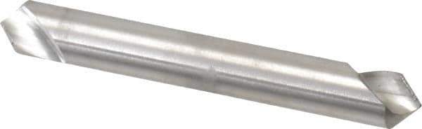 Hertel - 1/4" Head Diam, 1/4" Shank Diam, 1 Flute 90° High Speed Steel Countersink - 2" OAL, Straight Shank - Apex Tool & Supply