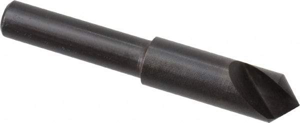 Hertel - 5/16" Head Diam, 1/4" Shank Diam, 1 Flute 90° High Speed Steel Countersink - 2" OAL, Straight Shank - Apex Tool & Supply