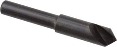 Hertel - 5/16" Head Diam, 1/4" Shank Diam, 1 Flute 90° High Speed Steel Countersink - 2" OAL, Straight Shank - Apex Tool & Supply