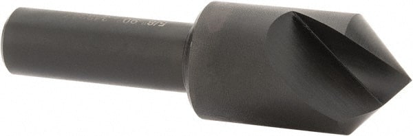 Hertel - 5/8" Head Diam, 3/8" Shank Diam, 1 Flute 90° High Speed Steel Countersink - Apex Tool & Supply