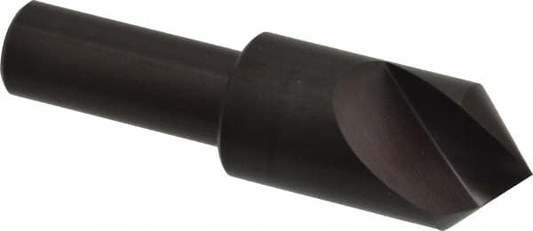Hertel - 3/4" Head Diam, 1/2" Shank Diam, 1 Flute 90° High Speed Steel Countersink - Apex Tool & Supply