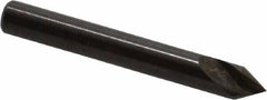Hertel - 3/16" Head Diam, 3/16" Shank Diam, 1 Flute 60° High Speed Steel Countersink - 1-1/2" OAL, Straight Shank - Apex Tool & Supply