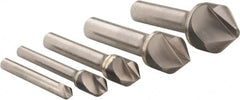 Hertel - 5 Piece, 1/4 to 1" Head Diam, 82° Included Angle, Countersink Set - Apex Tool & Supply