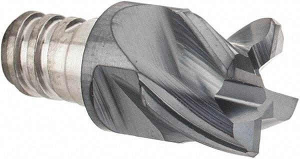 Iscar - MM EC-CF Grade IC908 Carbide End Milling Tip Insert - TiAlN Finish, 4 Flutes, 5/16" Cutting Diam, 0.22" Depth of Cut, 0.393" Extension, 38° Helix - Apex Tool & Supply