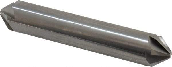 Hertel - 5/8" Head Diam, 5/8" Shank Diam, 6 Flute 82° Solid Carbide Countersink - 3-1/4" OAL, Straight Shank - Apex Tool & Supply