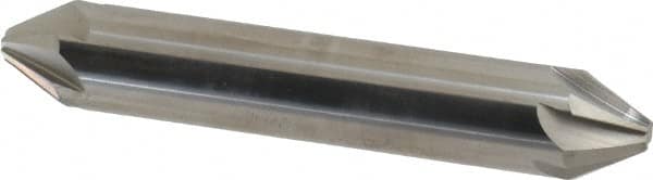 Hertel - 1/2" Head Diam, 1/2" Shank Diam, 6 Flute 60° Solid Carbide Countersink - Apex Tool & Supply