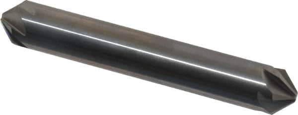 Hertel - 3/8" Head Diam, 3/8" Shank Diam, 6 Flute 90° Solid Carbide Countersink - 2-1/2" OAL, Straight Shank - Apex Tool & Supply