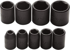 Proto - 9 Piece 3/8" Drive Impact Socket Set - 6 Points, 1/4" to 3/4" Range, Inch Measurement Standard - Apex Tool & Supply