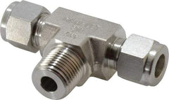 Ham-Let - 3/8" OD, Grade 316Stainless Steel Male Branch Tee - Comp x Comp x MNPT Ends - Apex Tool & Supply