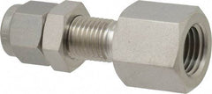 Ham-Let - 1/4" OD, Grade 316Stainless Steel Bulkhead Female Connector - Comp x FNPT Ends - Apex Tool & Supply