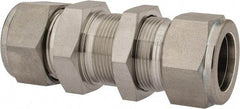 Ham-Let - 3/4" OD, Grade 316Stainless Steel Bulkhead Union - Comp x Comp Ends - Apex Tool & Supply