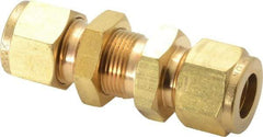 Ham-Let - 1/2" OD, Brass Bulkhead Union - Comp x Comp Ends - Apex Tool & Supply