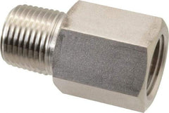 Ham-Let - 1/2" Grade 316 Stainless Steel Pipe Adapter - FNPT x MNPT End Connections, 4,600 psi - Apex Tool & Supply