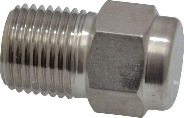 Ham-Let - 1/8" Grade 316 Stainless Steel Pipe Plug - MNPT End Connections, 9,400 psi - Apex Tool & Supply
