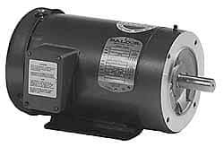 Baldor - 1/2 Max hp, 3,450 Max RPM, Electric AC DC Motor - 208, 230, 460 V Input, Three Phase, 56C Frame - Apex Tool & Supply