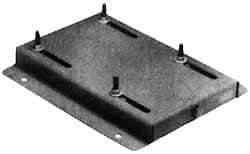 Made in USA - 3/8" Bolt Steel Rigid Fixed Base Motor Base - Adjusting Single Screw, 215T NEMA Frame - Apex Tool & Supply