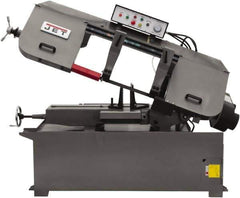 Jet - 13 x 21" Max Capacity, Semi-Automatic Variable Speed Pulley Horizontal Bandsaw - 80 to 260 SFPM Blade Speed, 230/460 Volts, 45°, 3 hp, 3 Phase - Apex Tool & Supply