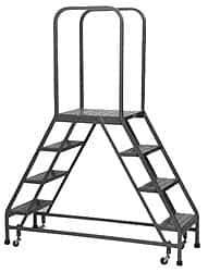 PW Platforms - 5 Step Platform - 800 Lb Capacity, 50" Platform Height, 20" Base Width x 68" Base Depth - Apex Tool & Supply