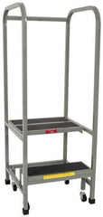 PW Platforms - 2 Step Stand - Office Mobile Stand, 300 Lb Capacity, 20" Platform Height, 20" Base Width x 22" Base Depth - Apex Tool & Supply