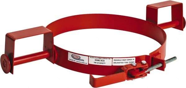 Made in USA - 1,000 Lb Load Capacity, 30 Gal Forklift Drum Caddy - 18-1/2" Diam, For 30 Gal Drums - Apex Tool & Supply