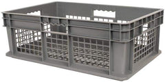 Akro-Mils - 1.78 Cu Ft, 45 Lb Load Capacity Gray Polyethylene Tote Container - Stacking, 23.3" Long x 15.8" Wide x 8.3" High - Apex Tool & Supply