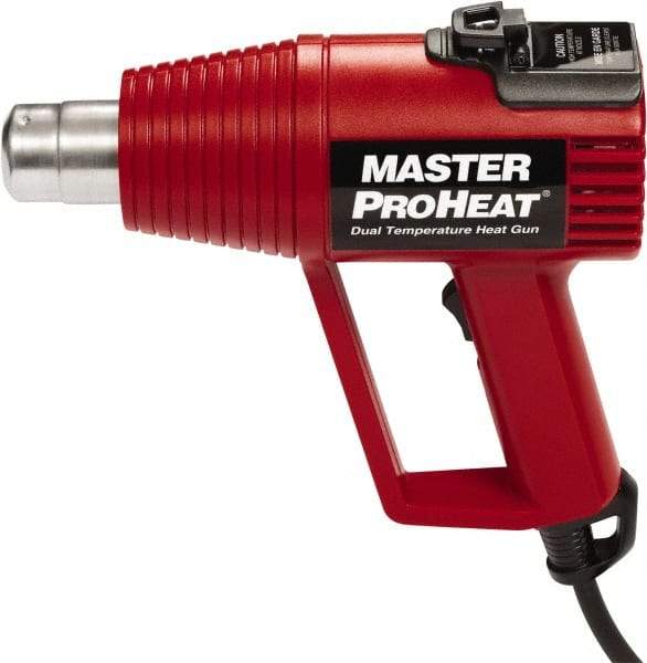 Master Appliance - 500 to 1,000°F Heat Setting, 16 CFM Air Flow, Heat Gun - 120 Volts, 11 Amps, 1,300 Watts, 6' Cord Length - Apex Tool & Supply