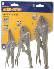 Irwin - 3 Piece Locking Plier Set - Comes in Clamshell - Apex Tool & Supply