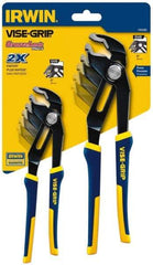 Irwin - 2 Piece GrooveLock Plier Set - Comes in Clamshell - Apex Tool & Supply